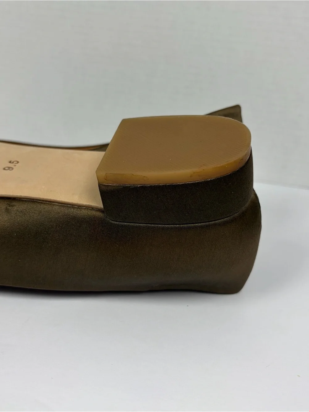 Salone Monet Bronze Satin Pointed Toe Flats Size 9.5